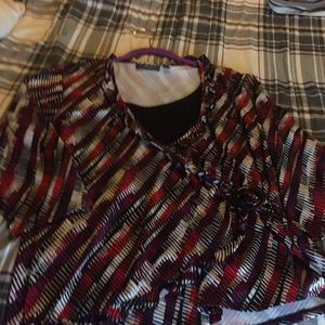 Ladies multi colored dress shirt size xl